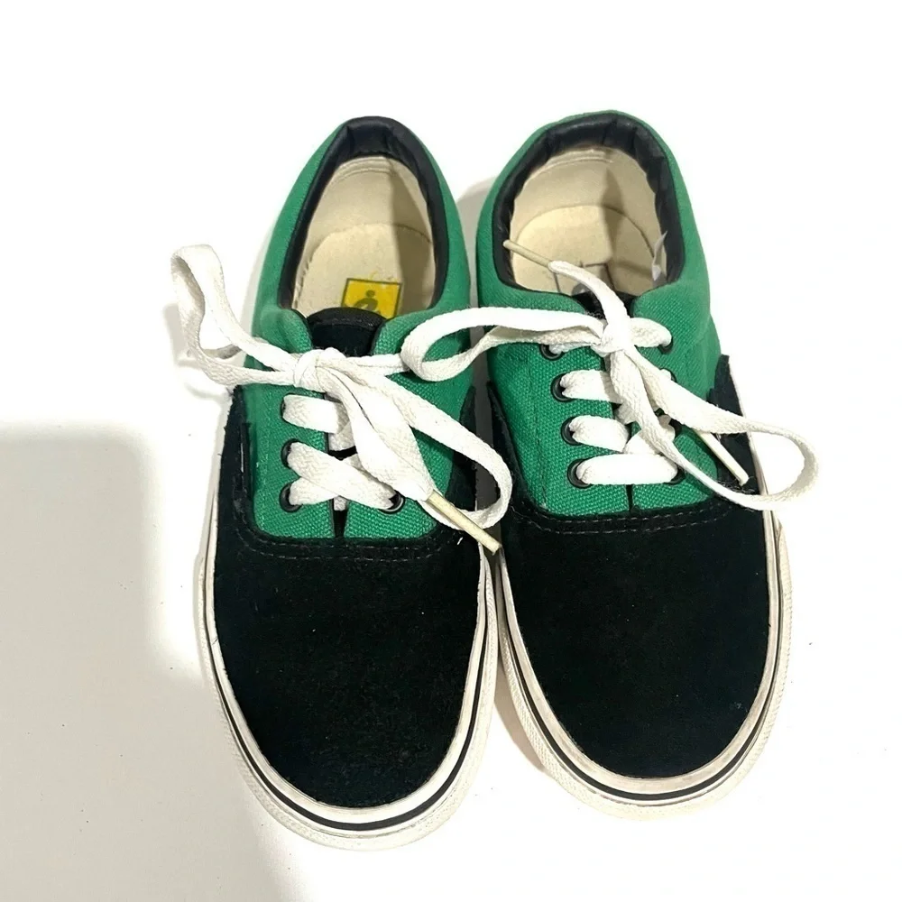 VANS skate era green black canvas low top shoe size 12.5